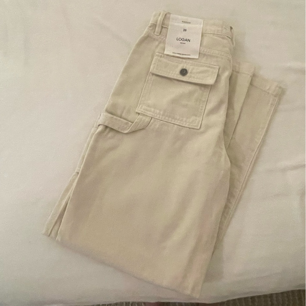 Hidden Logan Wide Leg Jeans - Cream NWT - Picture 7 of 7